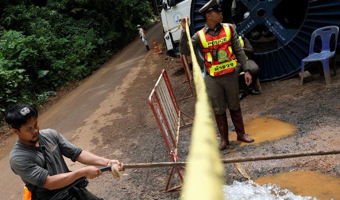 PHOTOS: Rescuers race to save soccer team trapped in Thai cave