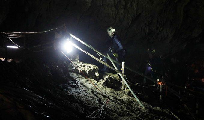 PHOTOS: Rescuers race to save soccer team trapped in Thai cave