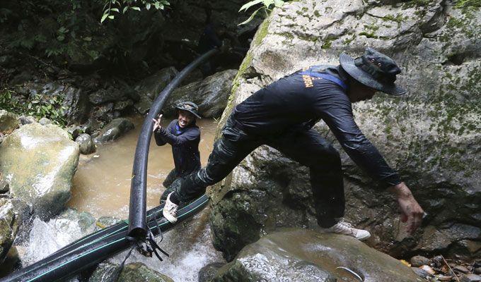 PHOTOS: Rescuers race to save soccer team trapped in Thai cave