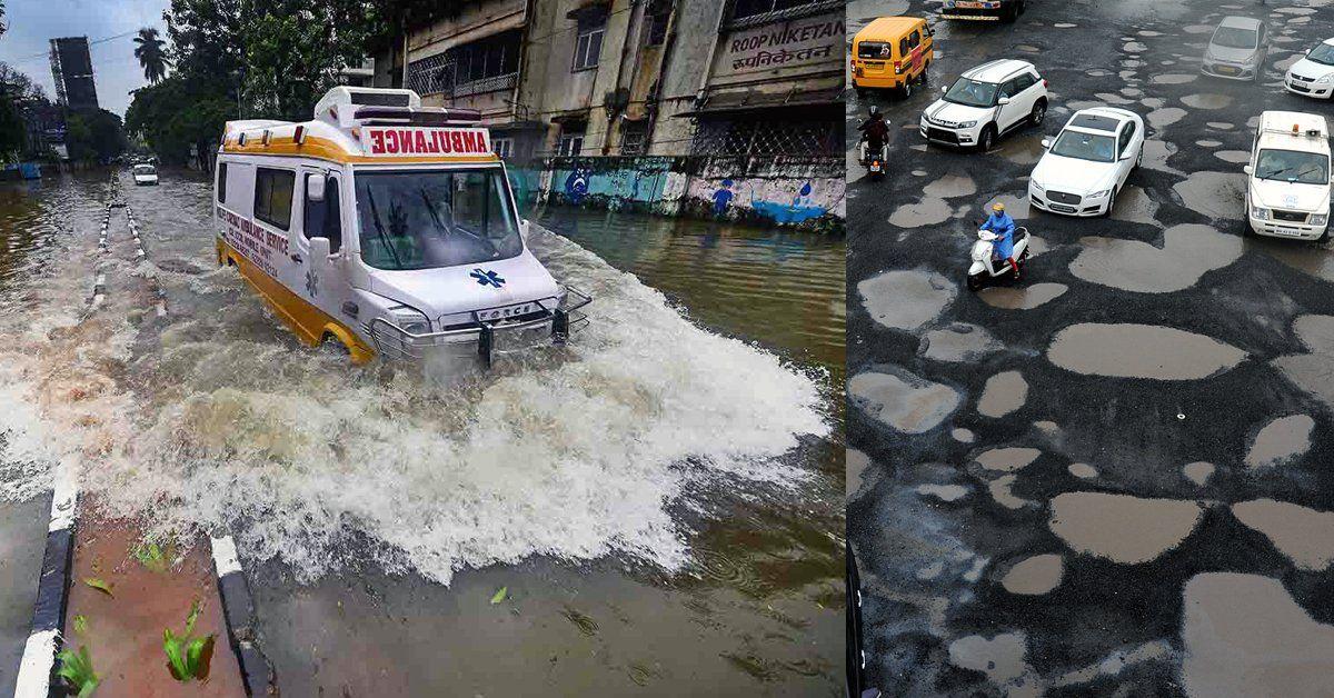 PHOTOS: Visuals of heavy rain & waterlogged streets from Mumbai's