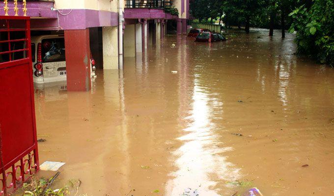 PHOTOS: Visuals of heavy rain & waterlogged streets from Odisha