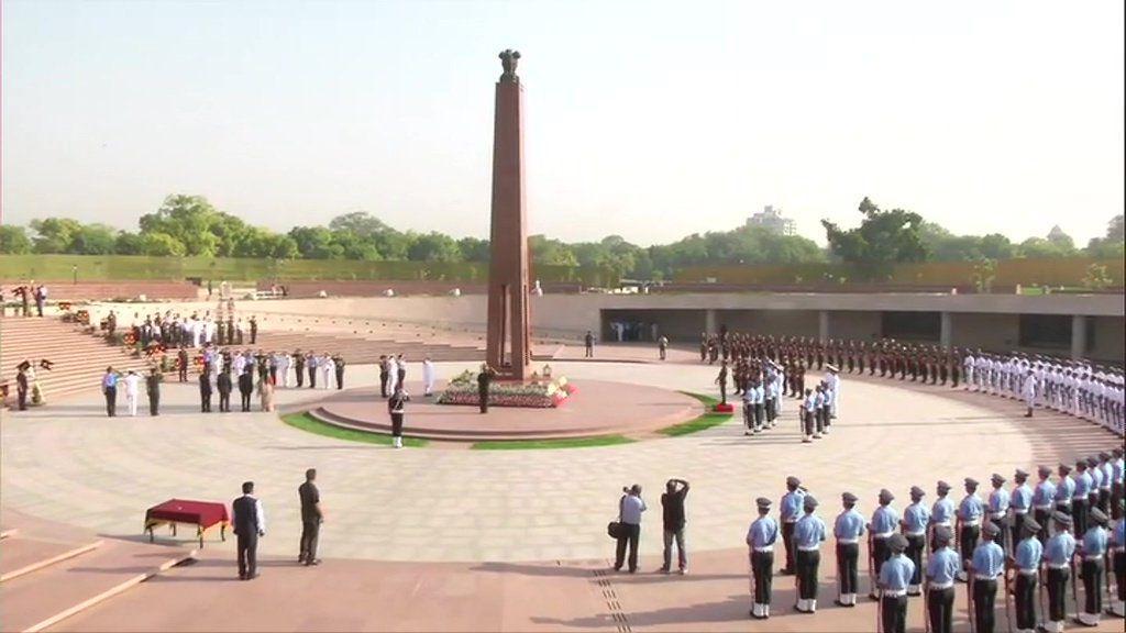 PM Modi pays tribute at the National War Memorial