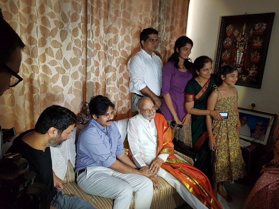 Pawan Kalyan & Trivikram met Kalatapsavi K Viswanath Photos