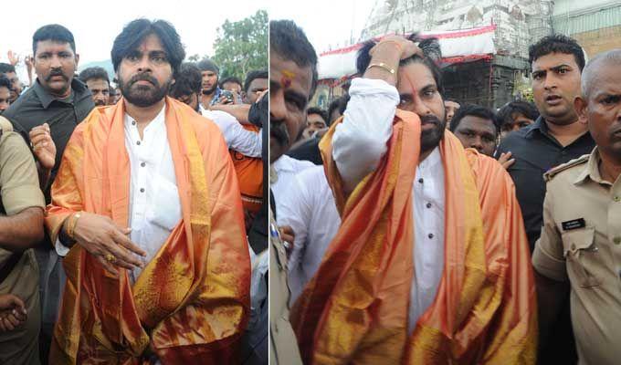 Pawan Kalyan Simplicity in Tirumala Tour Photos