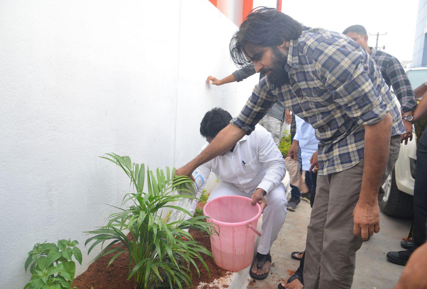 Pawan Kalyan accepts Chiranjeevi’s challenge Haritha Haram Photos