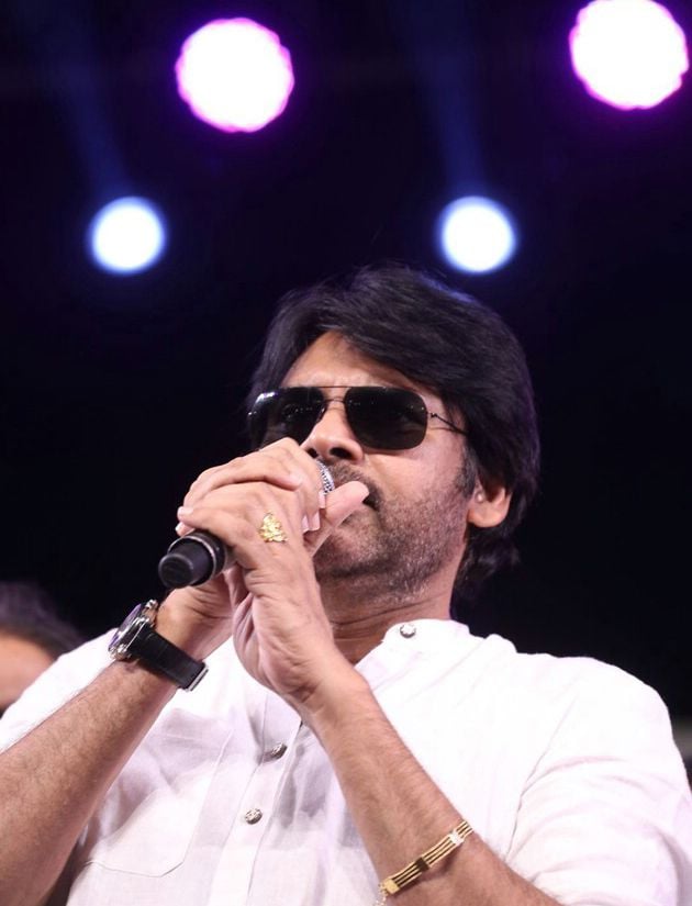 Pawan Kalyan at Rangasthalam Success Meet Photos