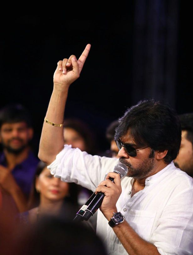 Pawan Kalyan at Rangasthalam Success Meet Photos