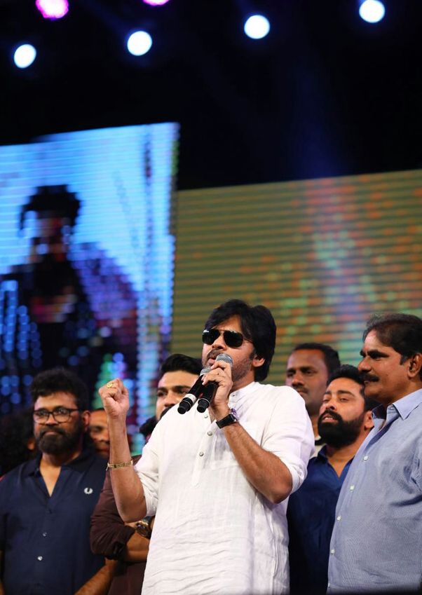 Pawan Kalyan at Rangasthalam Success Meet Photos