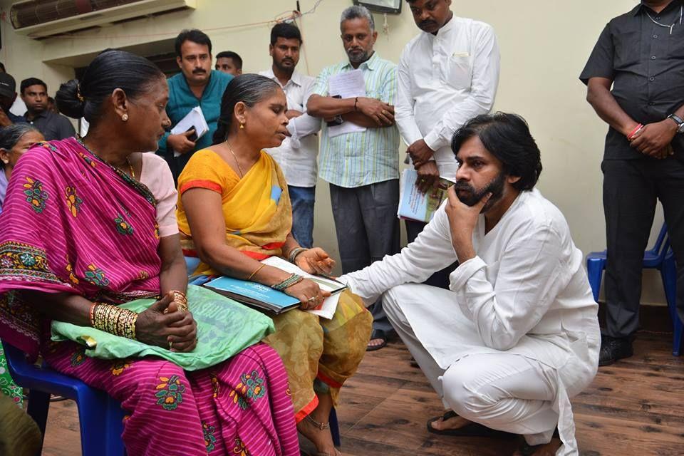 Pawan Kalyan meeting with Chronic Kidney disease sufferers from Uddanam