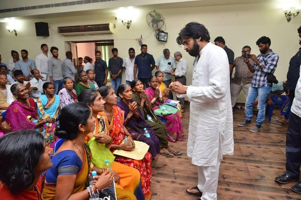 Pawan Kalyan meeting with Chronic Kidney disease sufferers from Uddanam