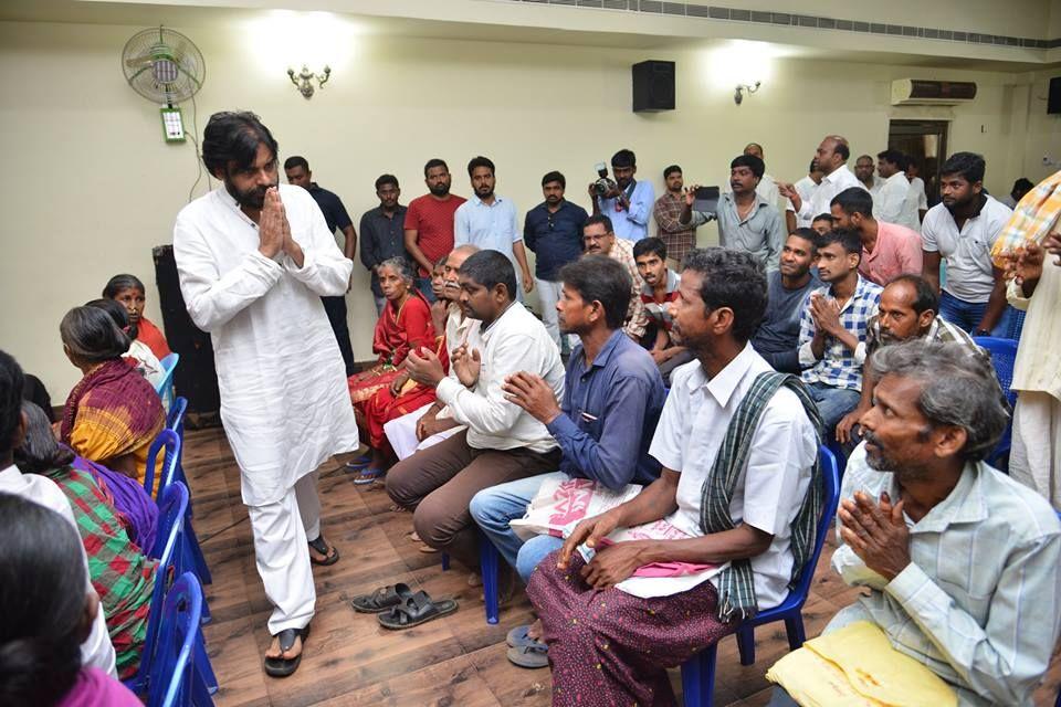 Pawan Kalyan meeting with Chronic Kidney disease sufferers from Uddanam