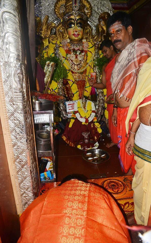 Pawan Kalyan offers prayers at a temple in Godavari region Photos