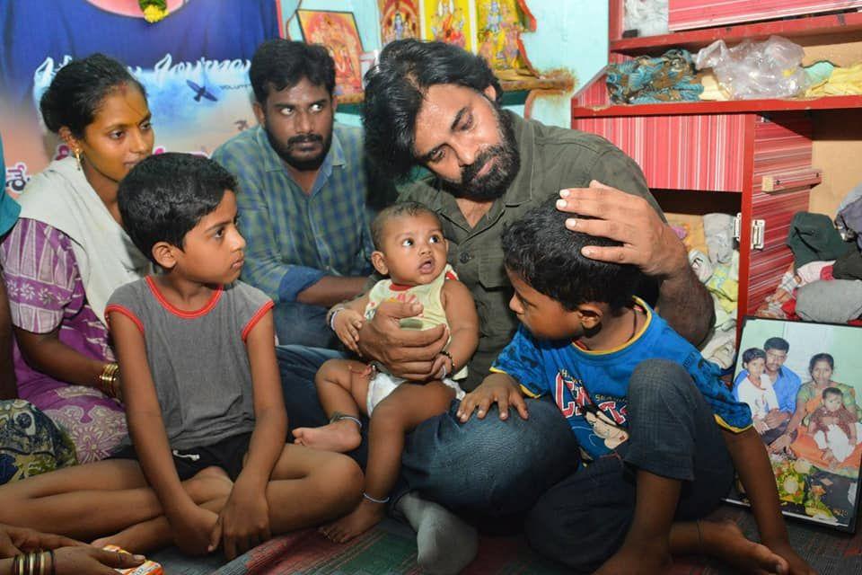 Pawan Kalyan pays condolences to fan’s family Photos