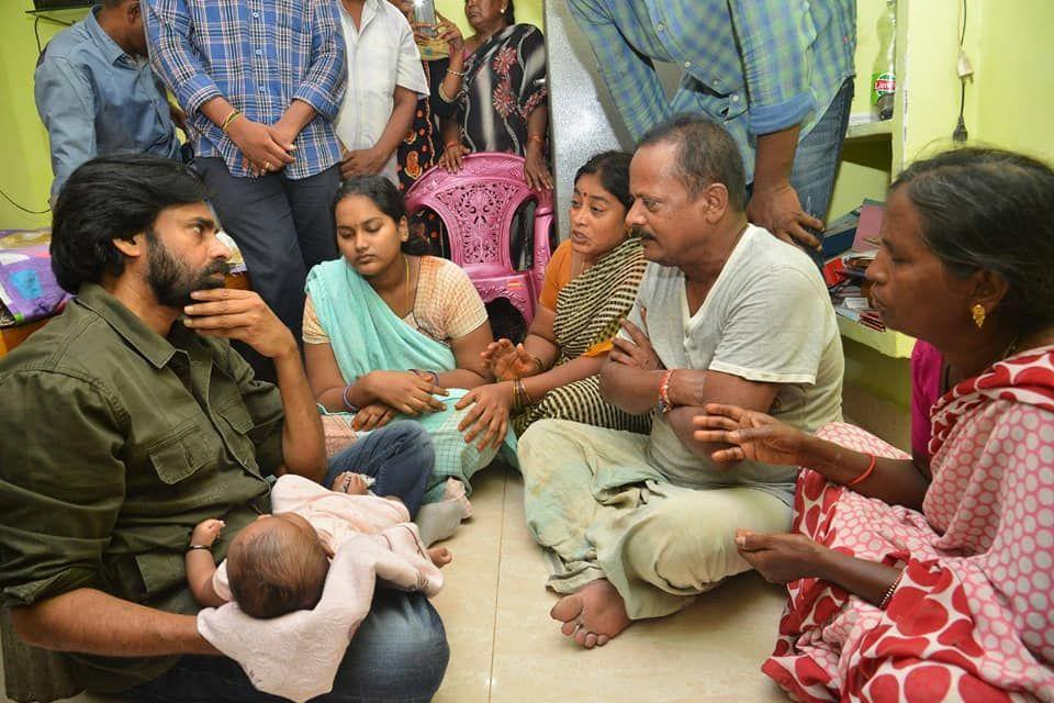 Pawan Kalyan pays condolences to fan’s family Photos