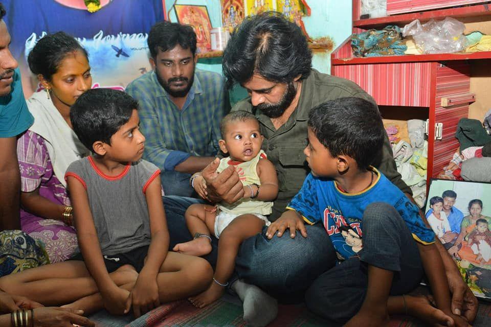 Pawan Kalyan pays condolences to fan’s family Photos