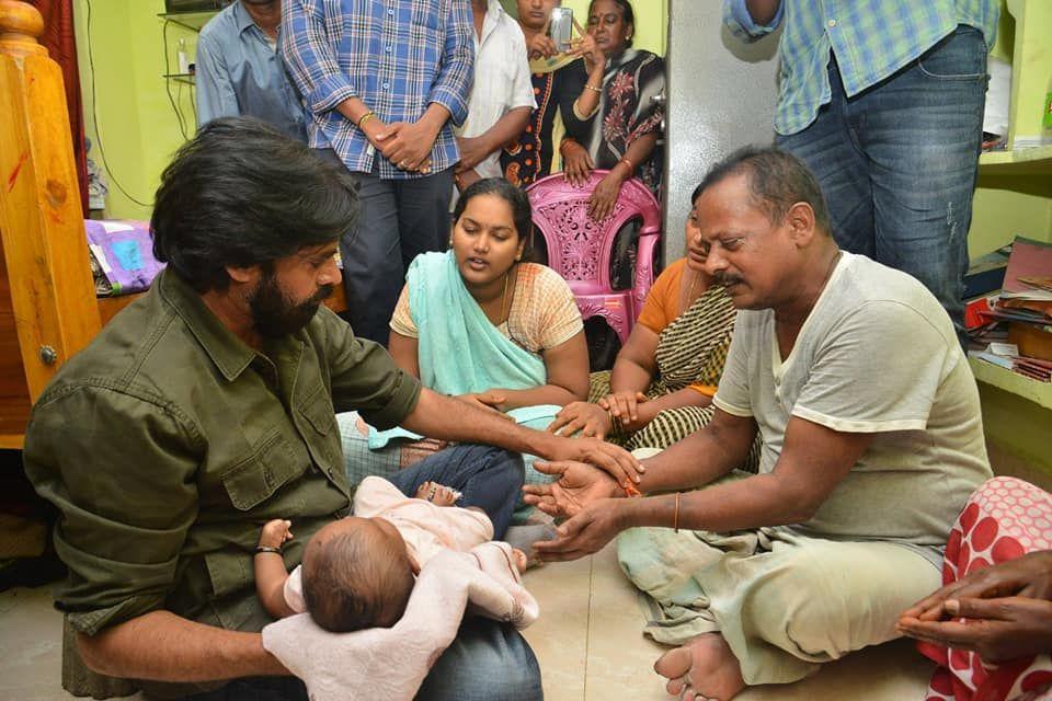 Pawan Kalyan pays condolences to fan’s family Photos