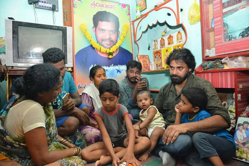 Pawan Kalyan pays condolences to fan’s family Photos