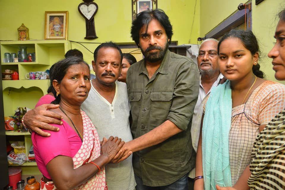 Pawan Kalyan pays condolences to fan’s family Photos