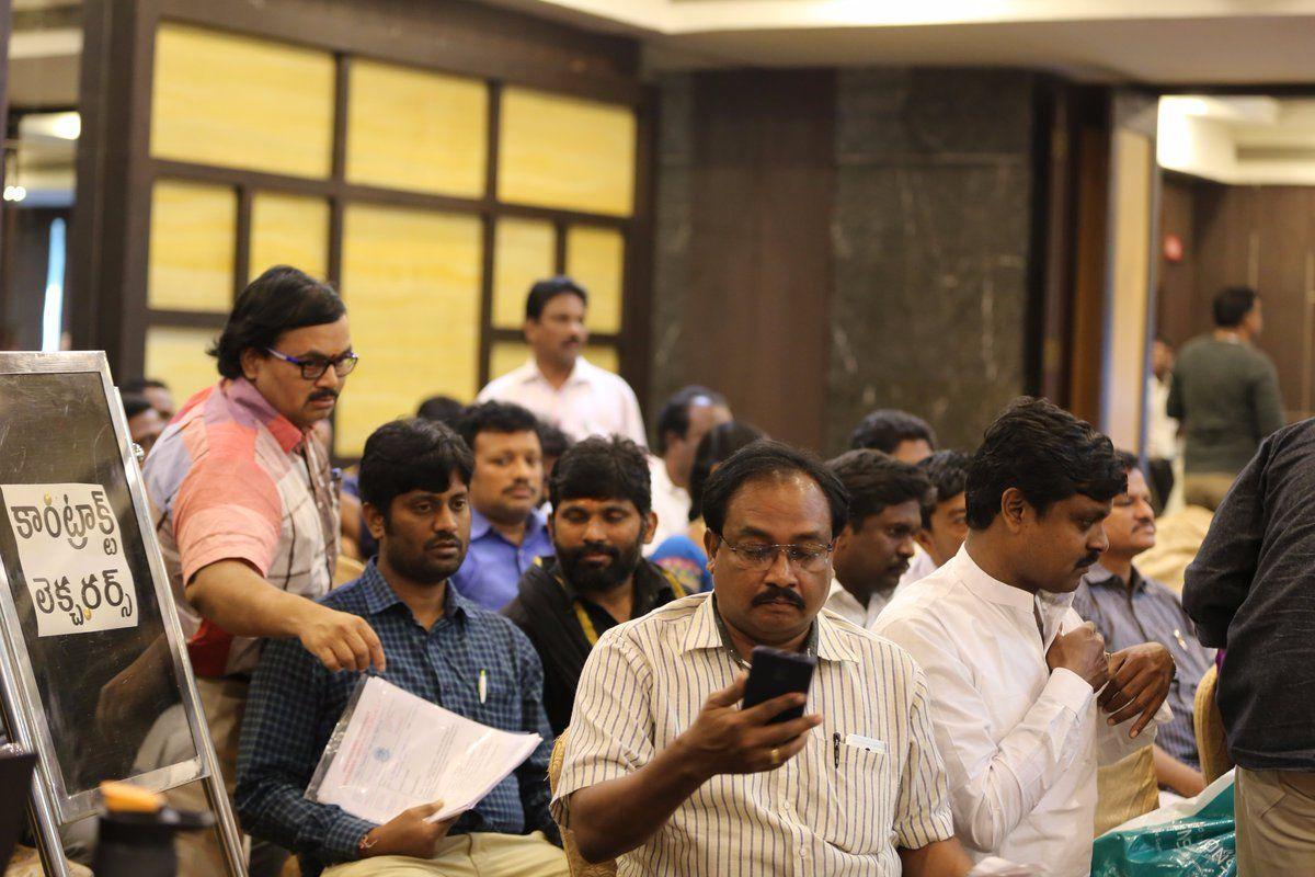 PawanKalyan Discussing Issues in Vijayawada meeting Photos