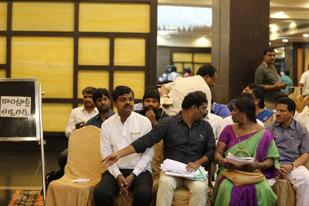 PawanKalyan Discussing Issues in Vijayawada meeting Photos