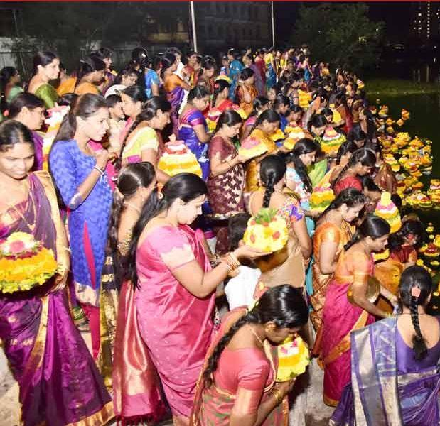 Photos: Bathukamma Celebrations at Kukatpally 2017