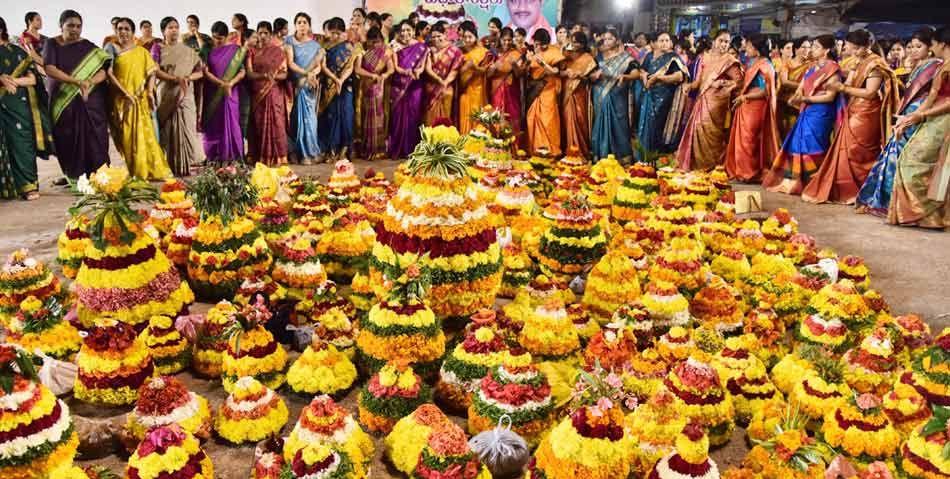 Photos: Bathukamma Celebrations at Kukatpally 2017