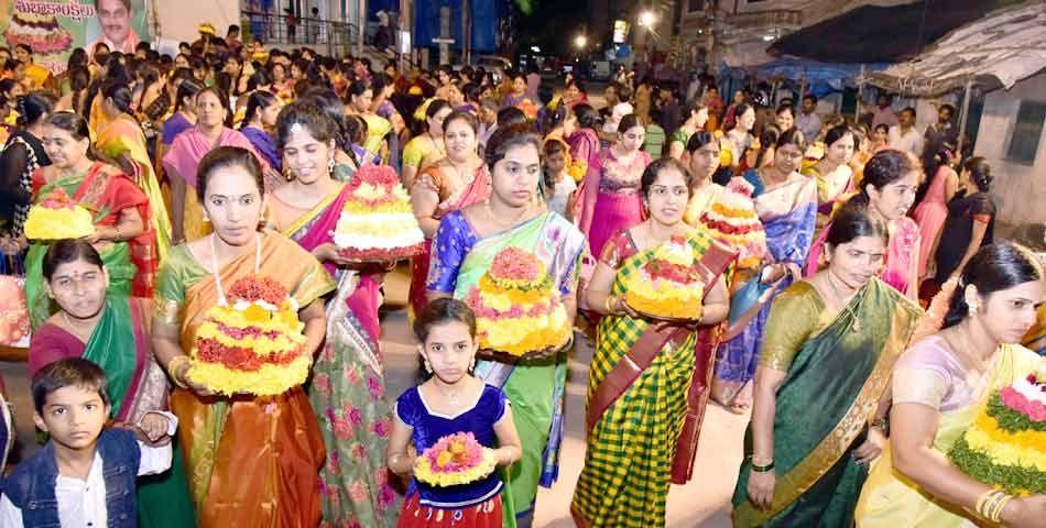 Photos: Bathukamma Celebrations at Kukatpally 2017