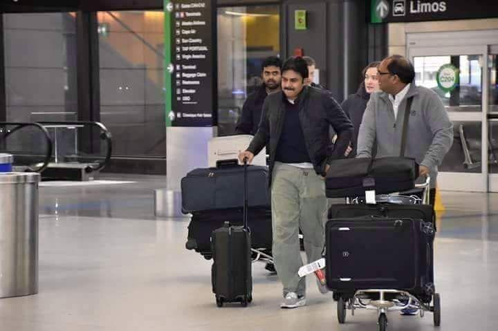 Photos: Pawan Kalyan Enroute To Hyderabad