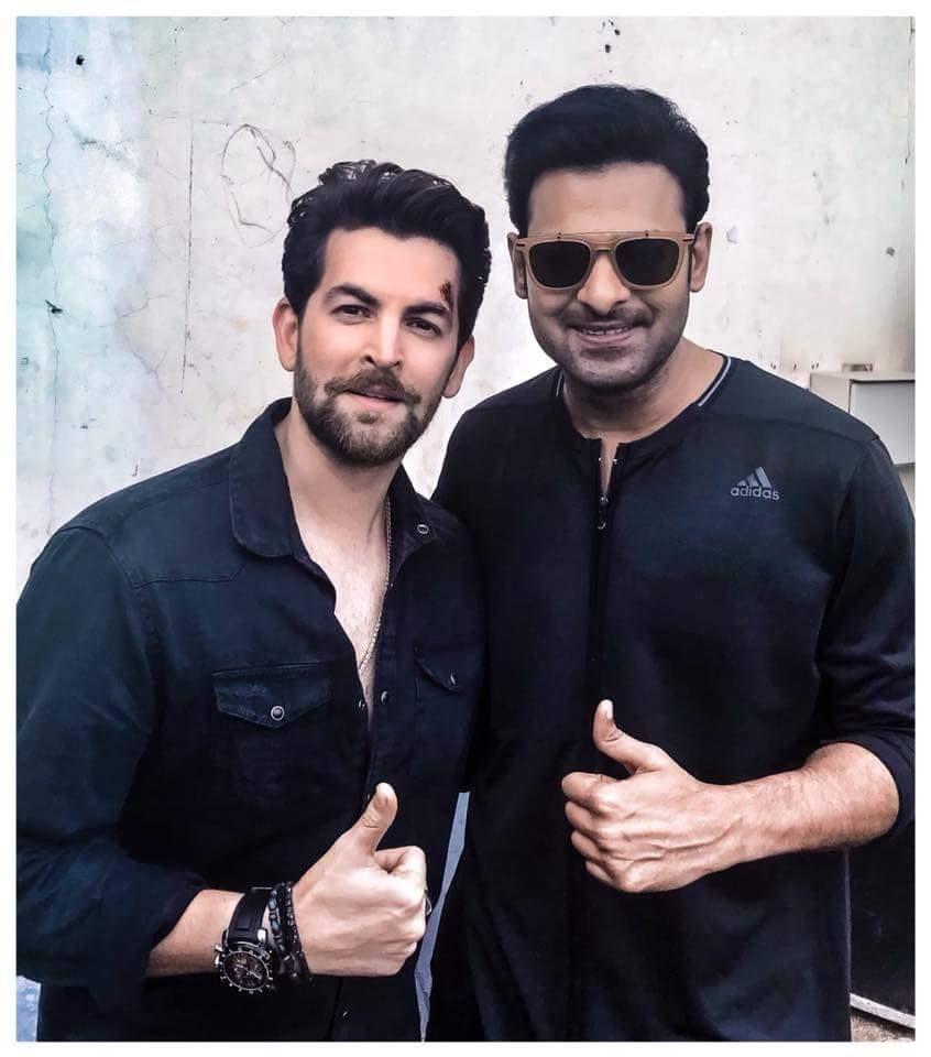 Prabhas & NeilNMukesh from the sets of Saaho Movie