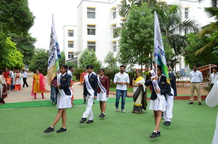 Ram Charan Celebrates Independence Day at Chirec School