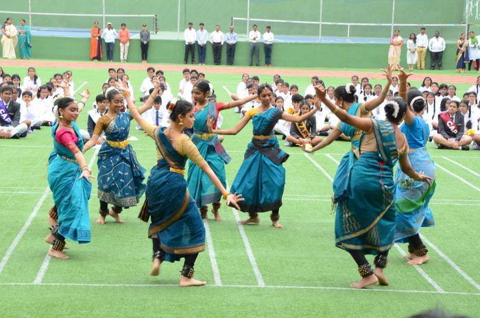 Ram Charan Celebrates Independence Day at Chirec School