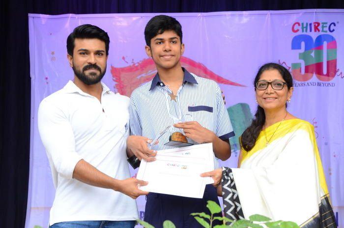 Ram Charan Celebrates Independence Day at Chirec School