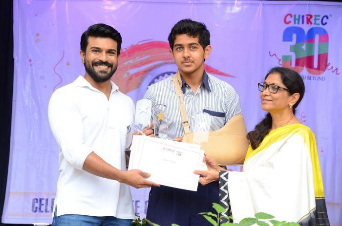 Ram Charan Celebrates Independence Day at Chirec School