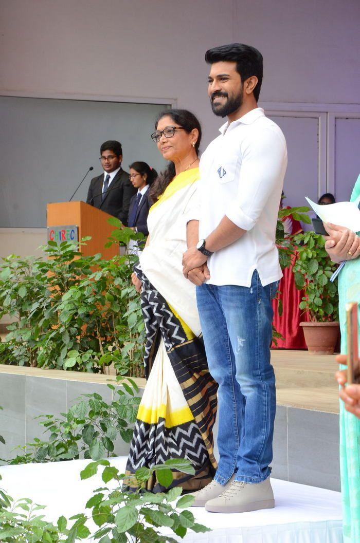 Ram Charan Celebrates Independence Day at Chirec School