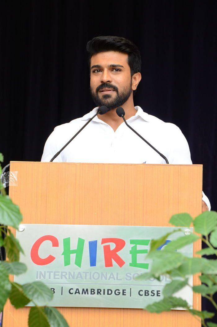 Ram Charan Celebrates Independence Day at Chirec School