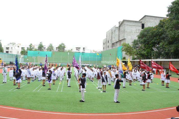 Ram Charan Celebrates Independence Day at Chirec School