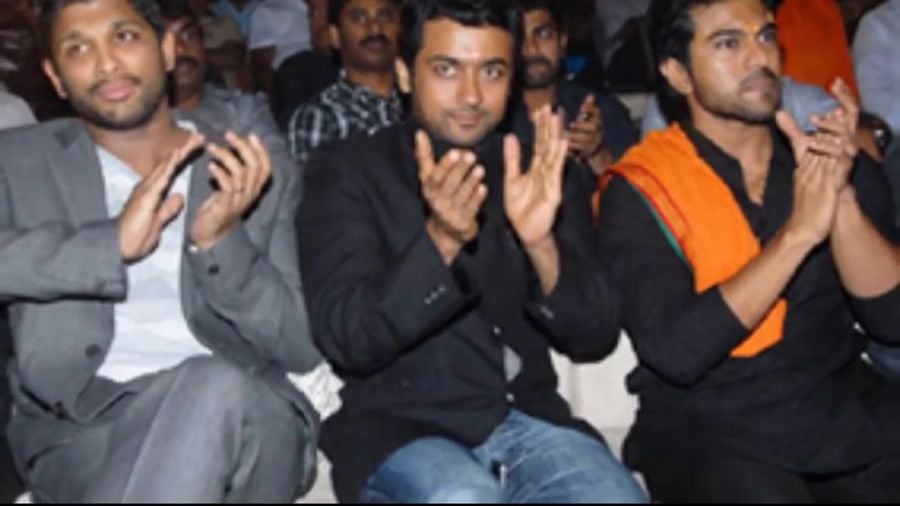 Ram Charan and Allu Arjun Unseen Photos