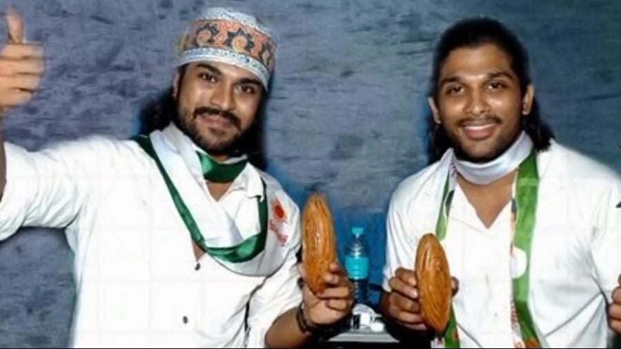 Ram Charan and Allu Arjun Unseen Photos