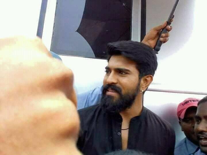 Ram Charan at the shooting spot of RC11 Exclusive Photos