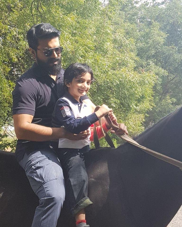 Ram Charan with Director Surender Reddy's Son Photos