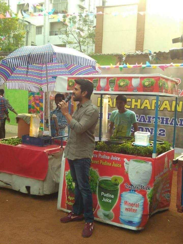 Ramcharan Selling Ice Cream & Soda at Saradhi Studios Photos