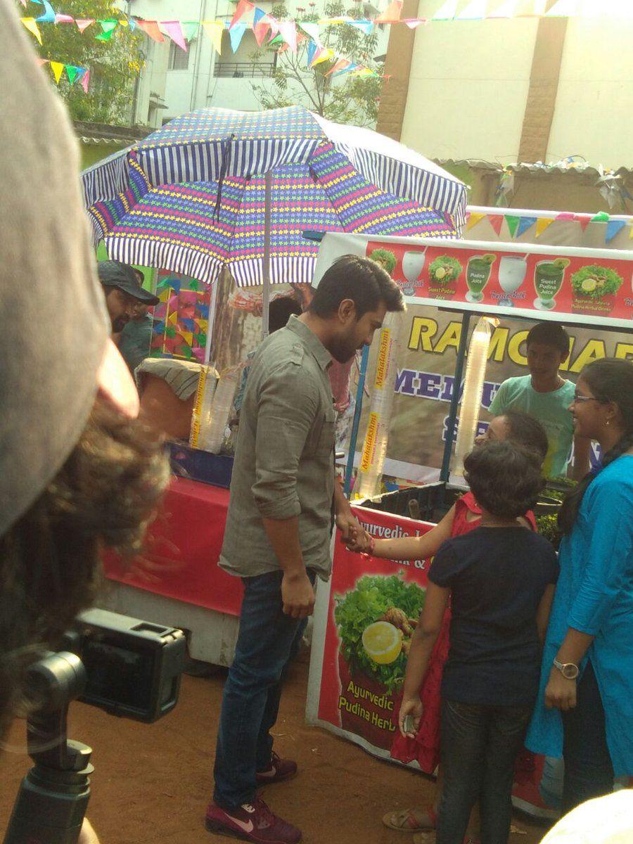 Ramcharan Selling Ice Cream & Soda at Saradhi Studios Photos