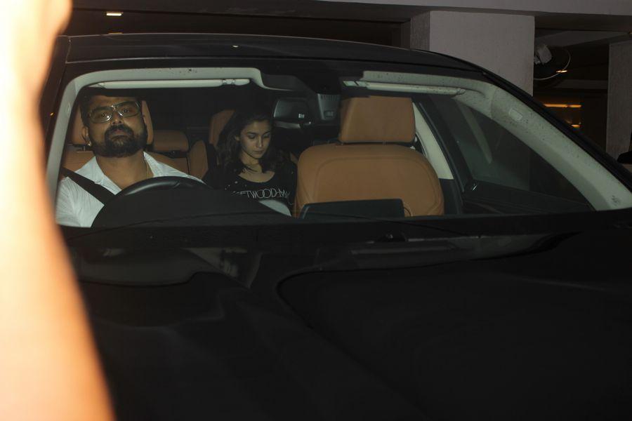 Ranbir Kapoor, Alia Bhatt & Ayan Mukerji Spotted At Karan Johar House