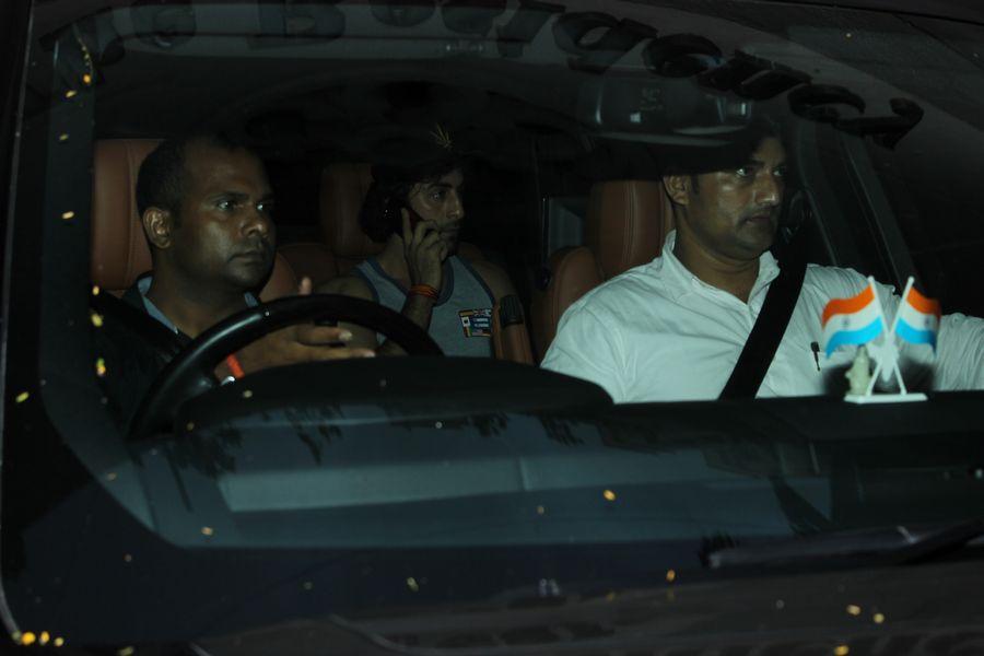 Ranbir Kapoor, Alia Bhatt & Ayan Mukerji Spotted At Karan Johar House