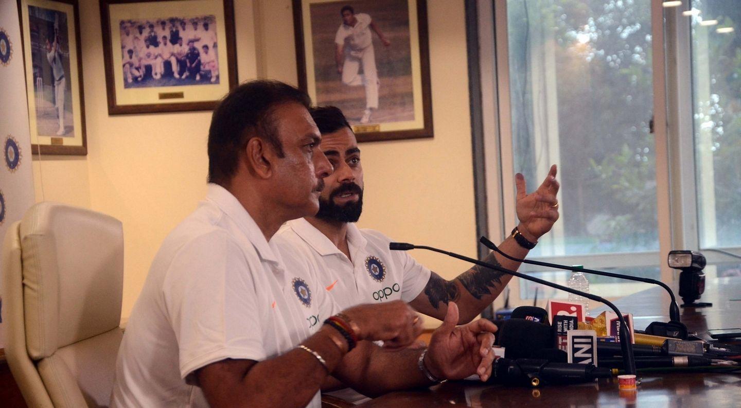 Ravi Shastri and Kohli meets the Press