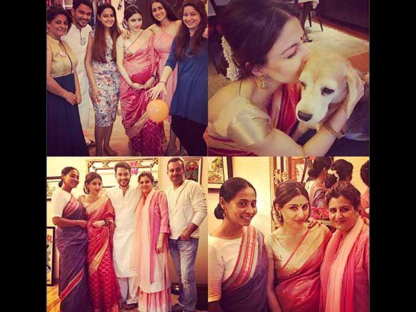 SEE PHOTOS: Shocking! Soha Ali Khan Trolled For Wearing A Pink Saree At Her Baby Shower!