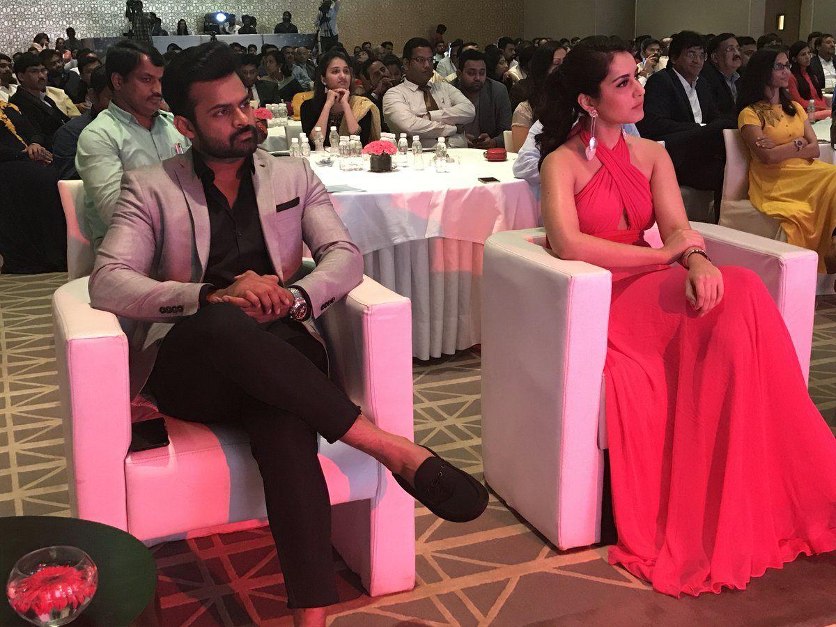 Sai Dharam Tej & Raashi Khanna at the Times Business Awards Pics