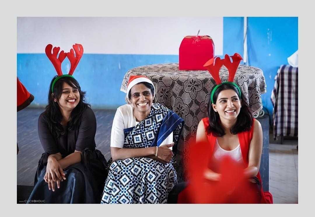 Samantha and Aditi Rao Hydari Christmas Celebrations Photos