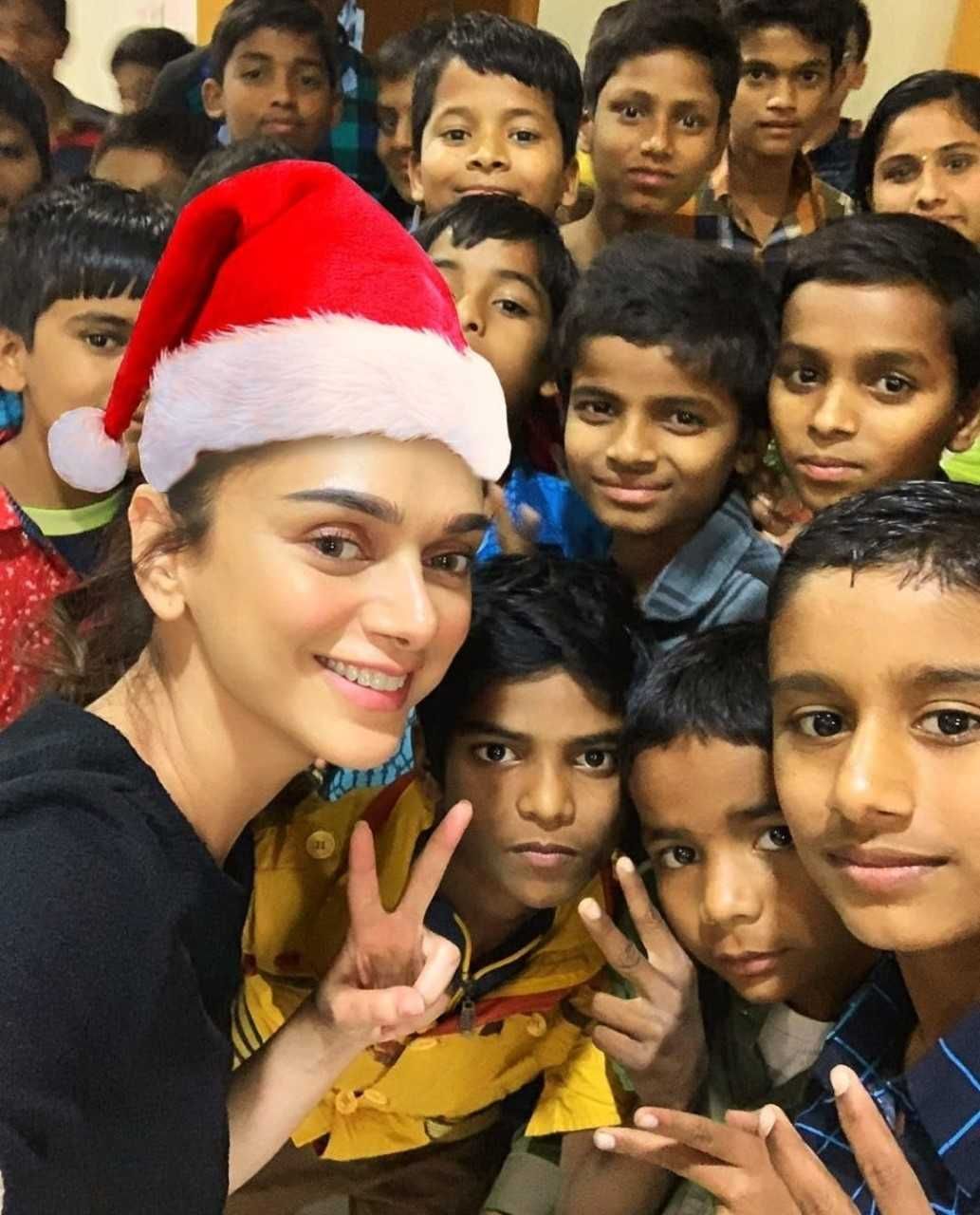 Samantha and Aditi Rao Hydari Christmas Celebrations Photos