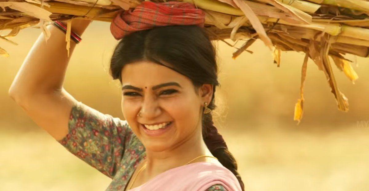 Samantha from the sets of Rangasthalam 1985 Movie